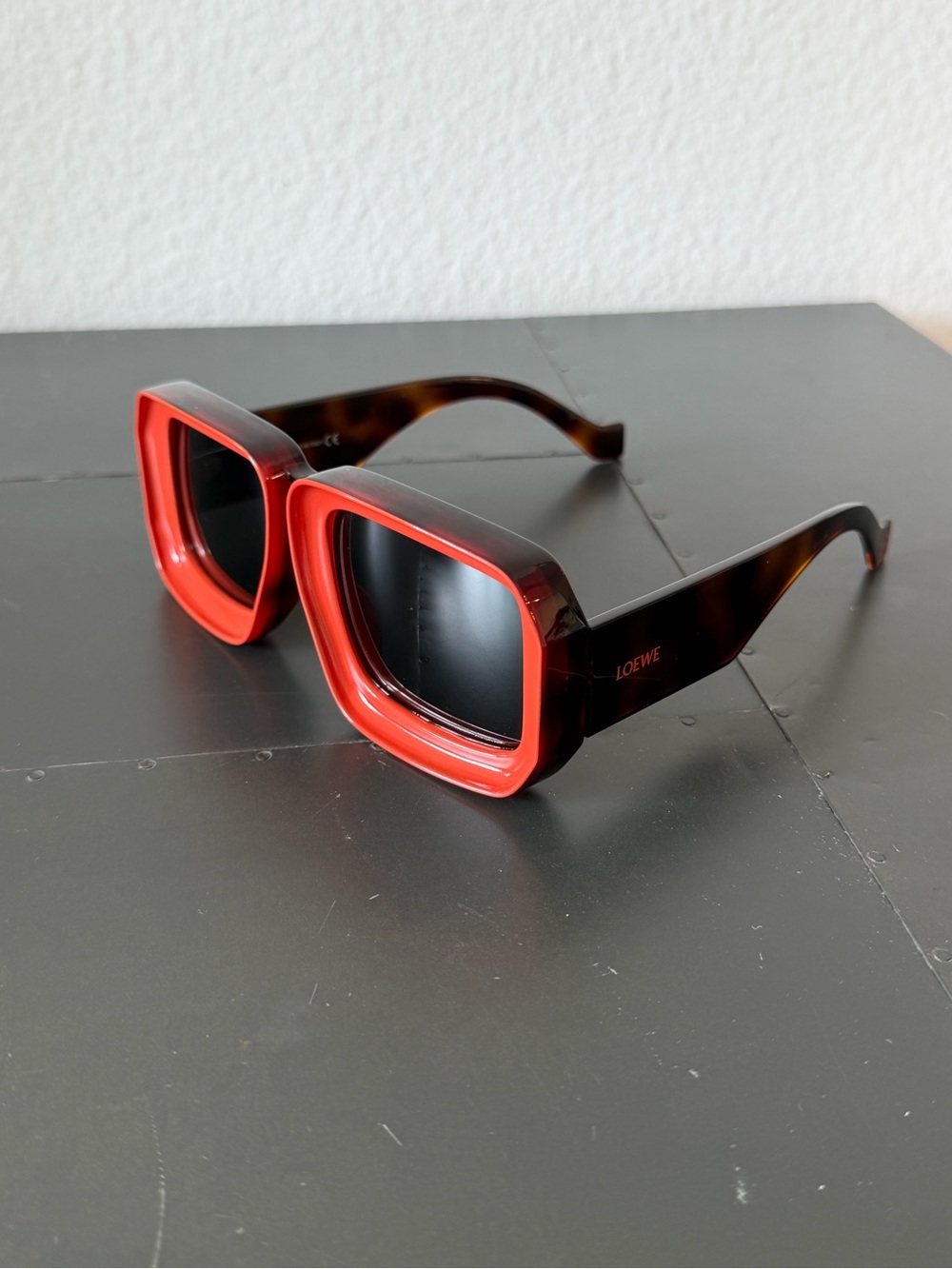 LOEWE x Paula’s Ibiza Dive In Mask Square Sunglasses Orange Havana LW40064U
